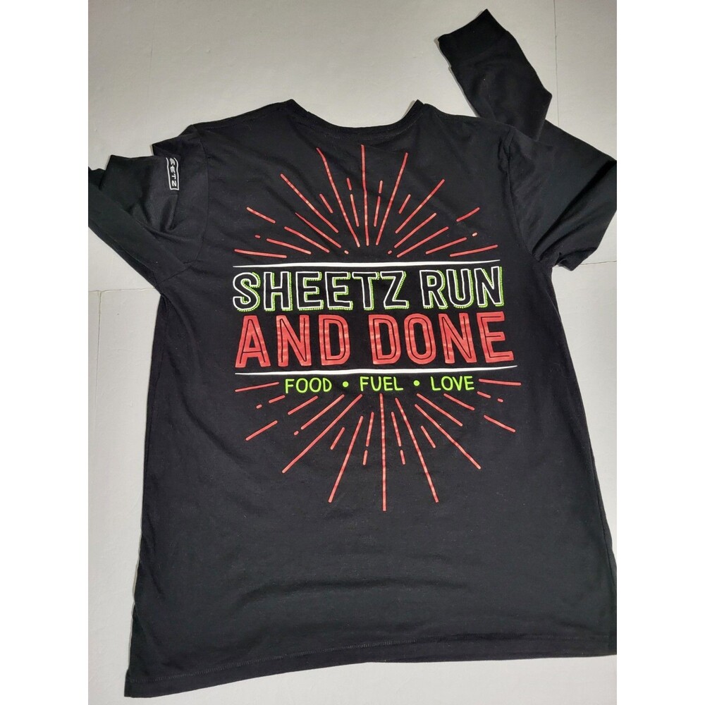 (#5) SHEETZ LONG SLEEVE PULLOVER SHIRT SIZE UNISEX MEDIUM BLACK